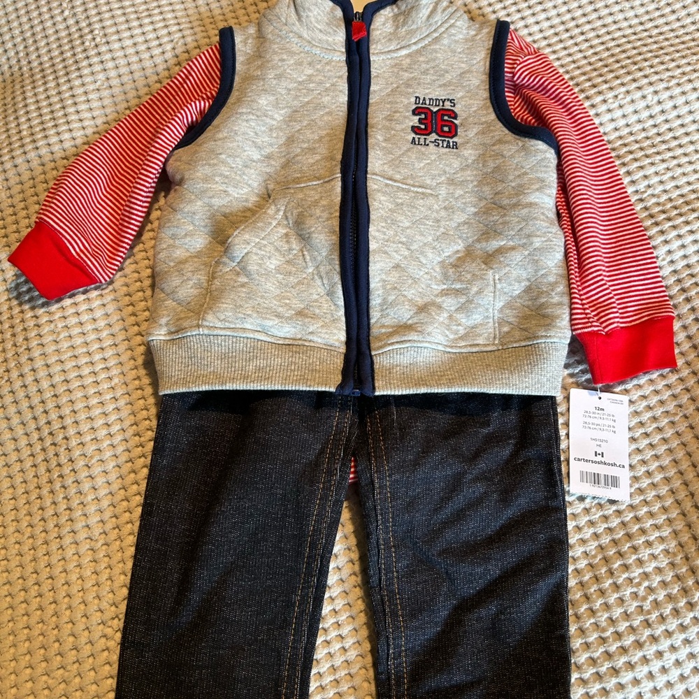 Carters | Vest and Jeans Set 12M NWT